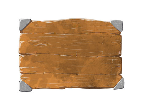 Colorful wooden panel or plank that can be used for realistic interface or signs