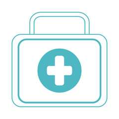 online doctor, kit first aid medical emergency covid 19, line style icon