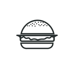 Fototapeta premium Ham burger flat design illustration