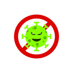 Bacteria vector icon. microorganism disease causing illustration symbol. cell cancer sign. virus logo.