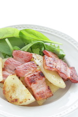 bacon and potato stir fried for comfort food