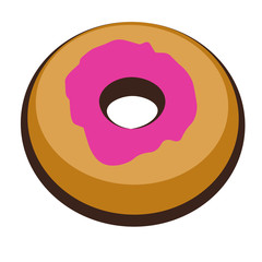 Donut vector set isolated . Donut collection. Sweet sugar icing donuts.
