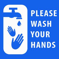 Washing hands with soap. Washing hands with soap to prevent virus and bacteria.Vector illustration. Isolated on white background.