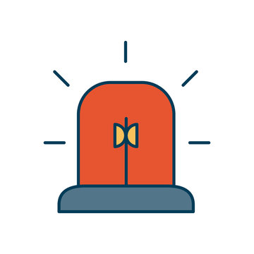 recommend clip art: medical siren icon, line and fill style