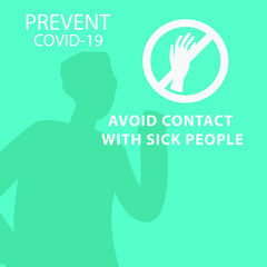 Covid-19 Coronavirus concept inscription typography design logo. World Health organization WHO introduced new official name for Coronavirus disease named COVID-19, dangerous virus vector illustration
