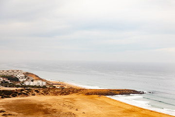 Fototapeta na wymiar Solitary beaches of the north of morroco