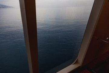 crossing the strait of Gibraltar in the morning
