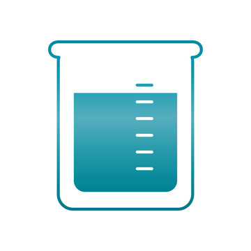 chemical beaker icon, gradient style