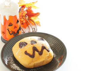 Halloween food, lantern bread for seasonal holiday