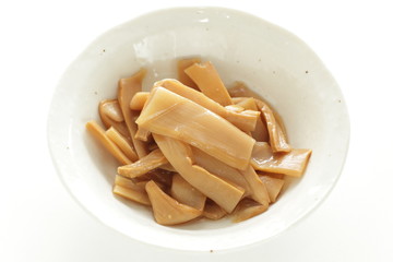 Chinese food, simmered bamboo shoots in bowl
