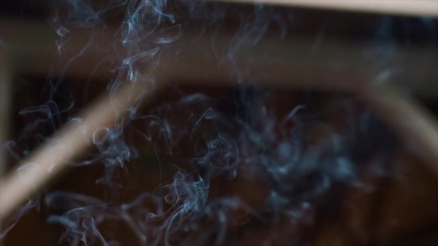 Smoke is upping, cigarette fume, smoke without flame, aroma candles