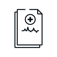 medical reports icon, line style
