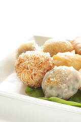 Chinese food, dim sum dumpling for yum cha cuisine