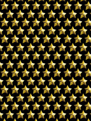Seamless gold metal stars pattern
