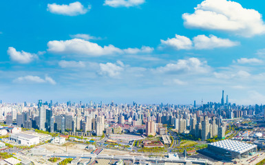 Obraz na płótnie Canvas Cityscape of Pudong New District, Shanghai, China