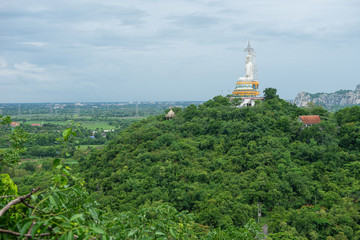 Panoramic views of Big Buddha mountain Ratchaburi Thailand