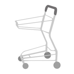 shopping cart isolated on white