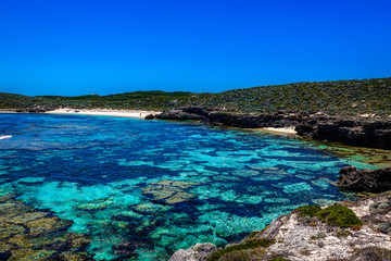 Fototapeta na wymiar Stunning Mary Cove on Rottnest Island, Western Australia, Australia