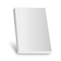 Blank book cover over white background