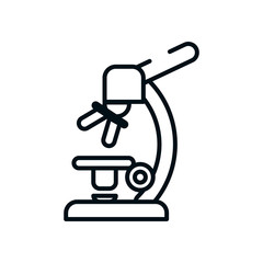 microscope tool icon, line style