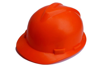 Fototapeta premium Working hard hat isolated on white background