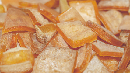 Raw Rambak / Krecek / Jangek before fried, traditional cracker from Indonesia made from cattle skin