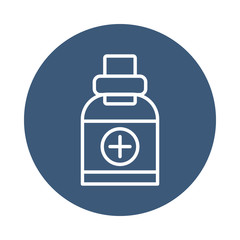 medication bottle icon, block style