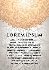 White and gold luxury background vector. Islamic paisley mandala royal pattern card template. Ethnic design for Ramadan, Christmas, New year holiday, beauty spa salon, wedding invitation, save date