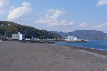 Fototapeta na wymiar 静岡県伊東市のオレンジビーチ