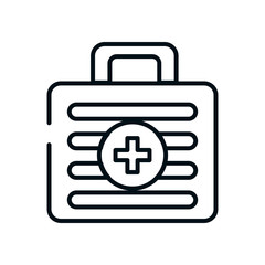 Obraz premium first aid kit icon, line style