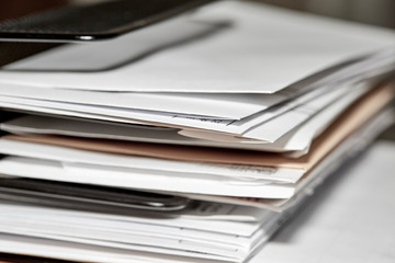 Close up of Envelopes on a Desk