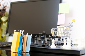 shopping online concept- home delivery for shopping online business. shop at home. 11