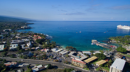 Fototapeta na wymiar aerial of Kailua-Kona