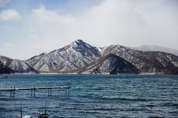 lake and mountains
