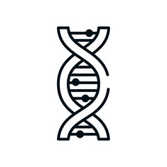 dna chain icon, line style