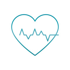 cardio heart icon, gradient style