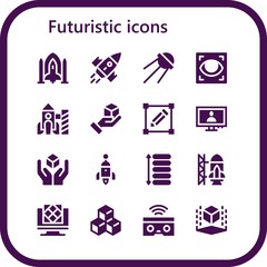 futuristic icon set