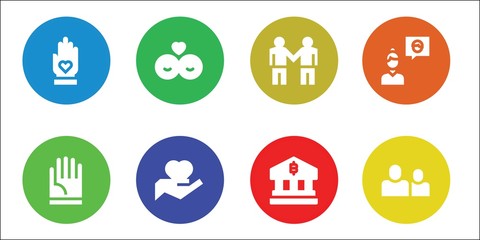 handshake icon set