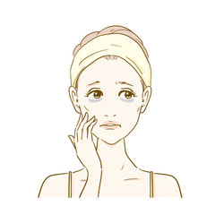 スキンケアする女性６