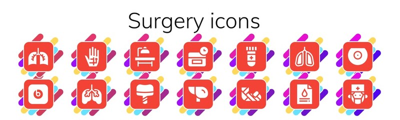 surgery icon set