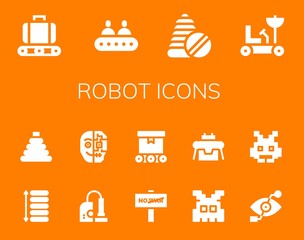 robot icon set
