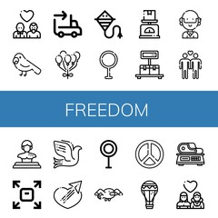 freedom simple icons set