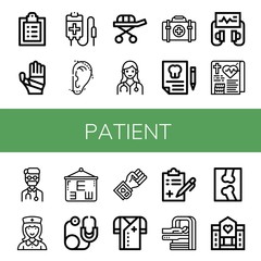 patient icon set