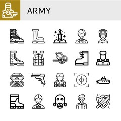 army icon set