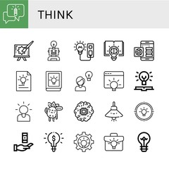 Set of think icons
