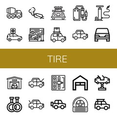 Set of tire icons