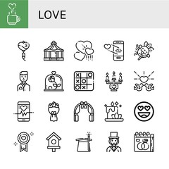love icon set