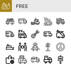 Set of free icons