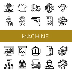Set of machine icons