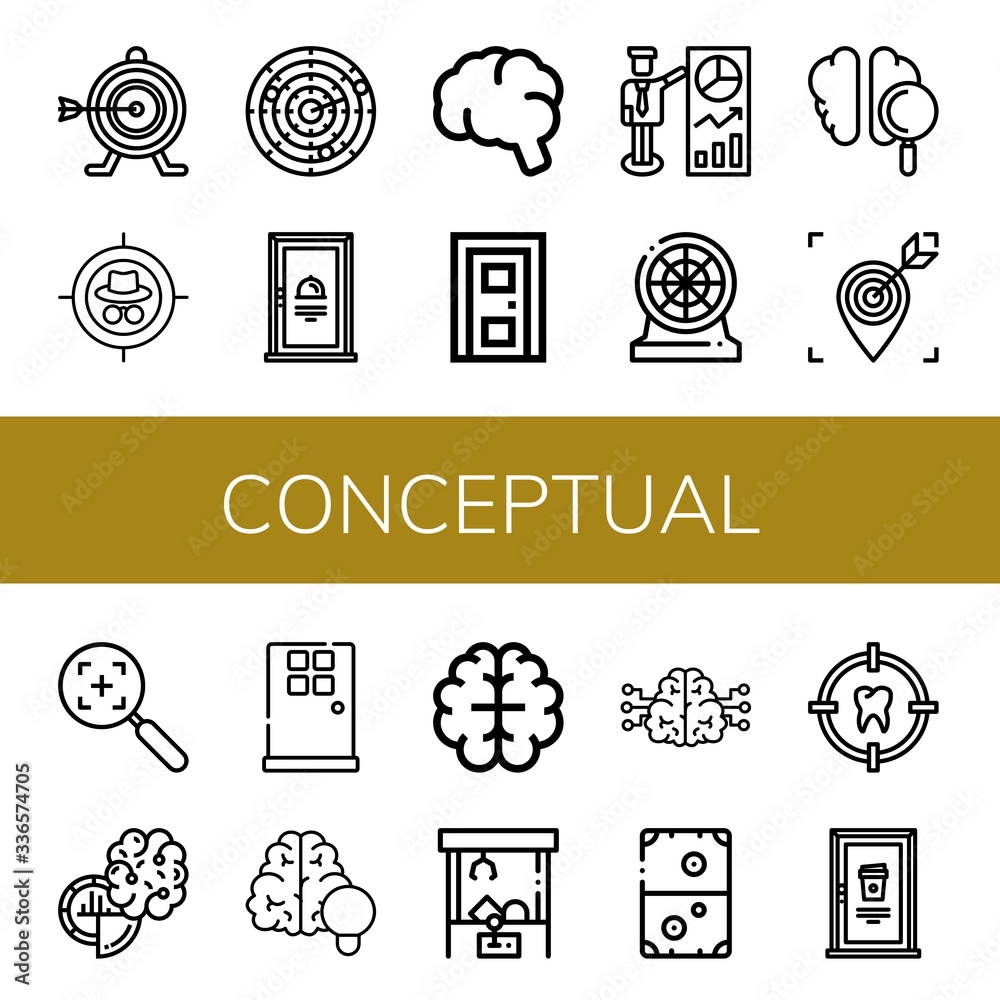 Canvas Prints conceptual icon set